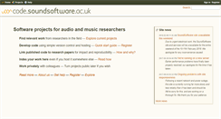 Desktop Screenshot of code.soundsoftware.ac.uk
